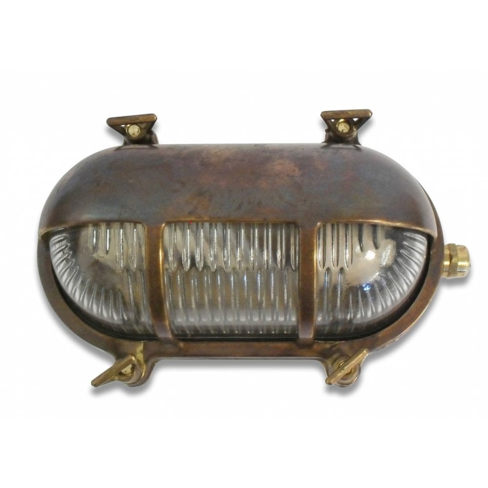 Jetty Coastal Eyelid Bulkhead In Antique Brass Finish