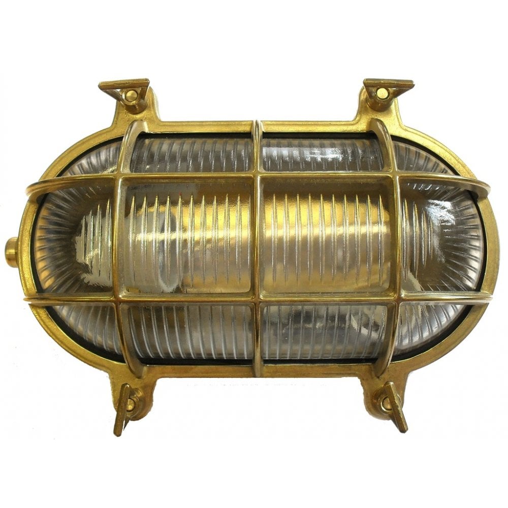 Jetty Large Standard Bulkhead In Raw Brass Finish
