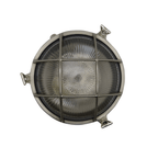 Jetty Large Coastal Round Wall Lantern In Satin Nickel Finish
