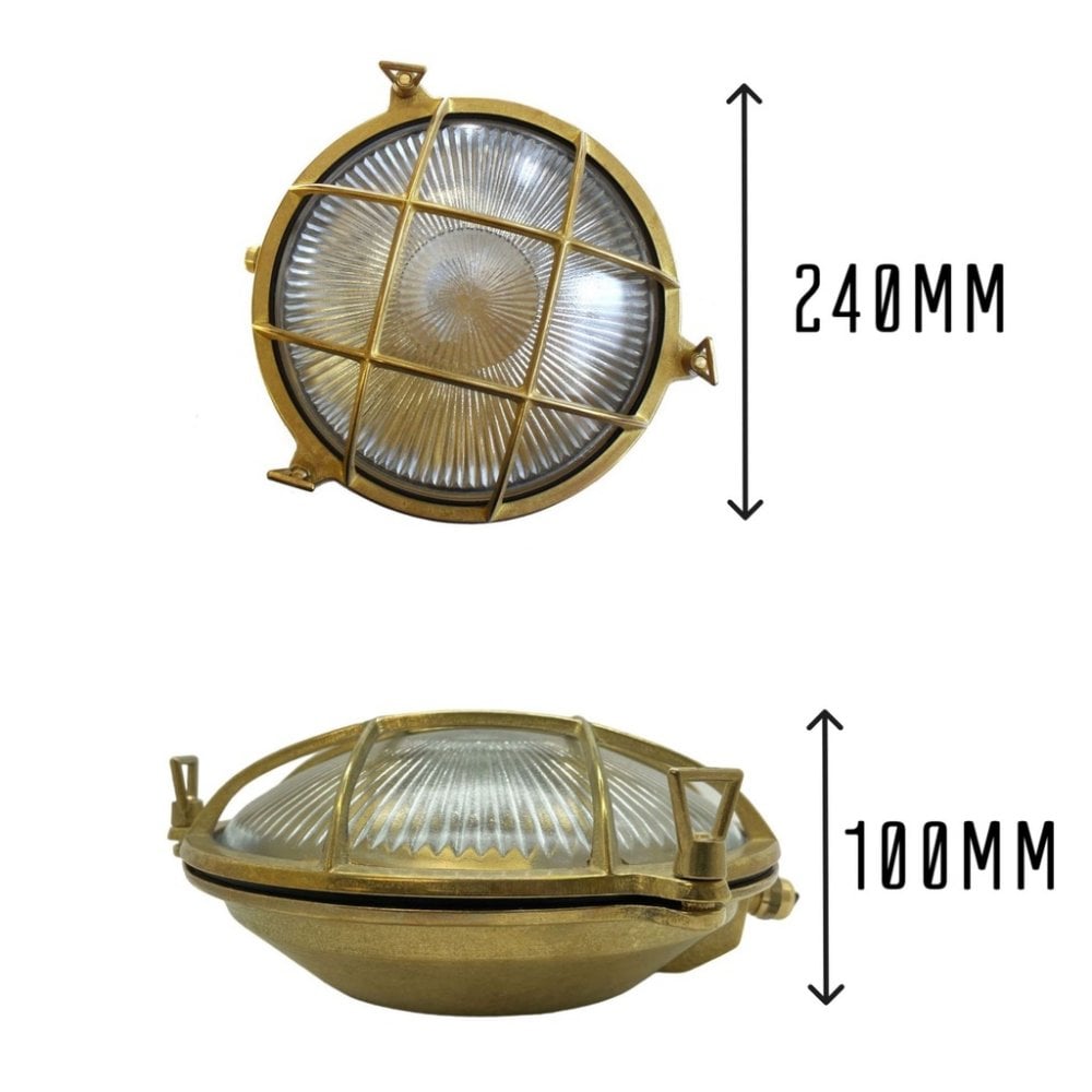 Jetty Large Coastal Round Wall Lantern In Satin Nickel Finish
