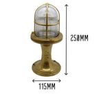 Jetty Coastal Post Lantern In Raw Brass Finish