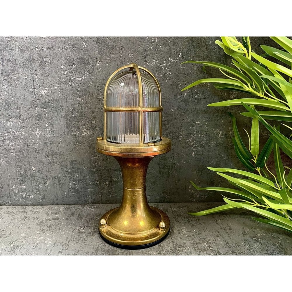 Jetty Coastal Post Lantern In Raw Brass Finish