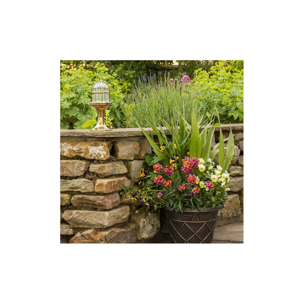 Jetty Coastal Post Lantern In Raw Brass Finish