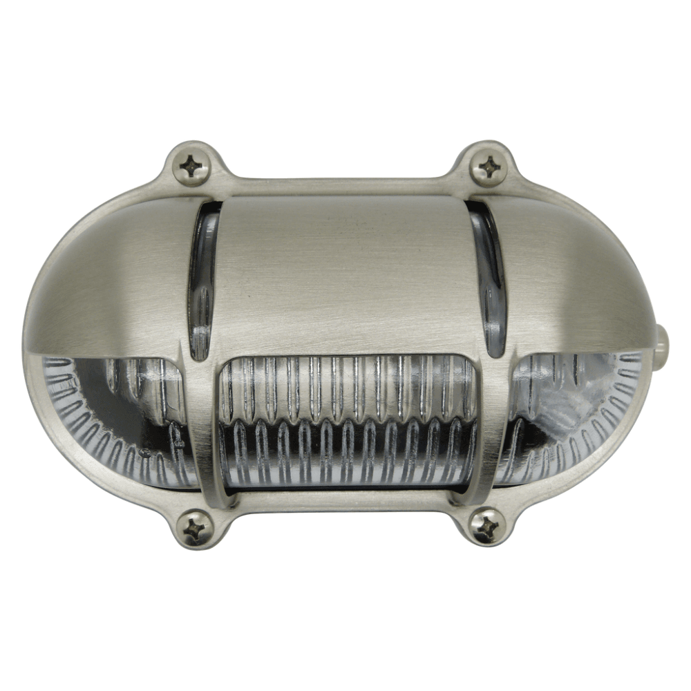 Jetty Coastal Decorative Eyelid Bulkhead In Satin Nickel Finish