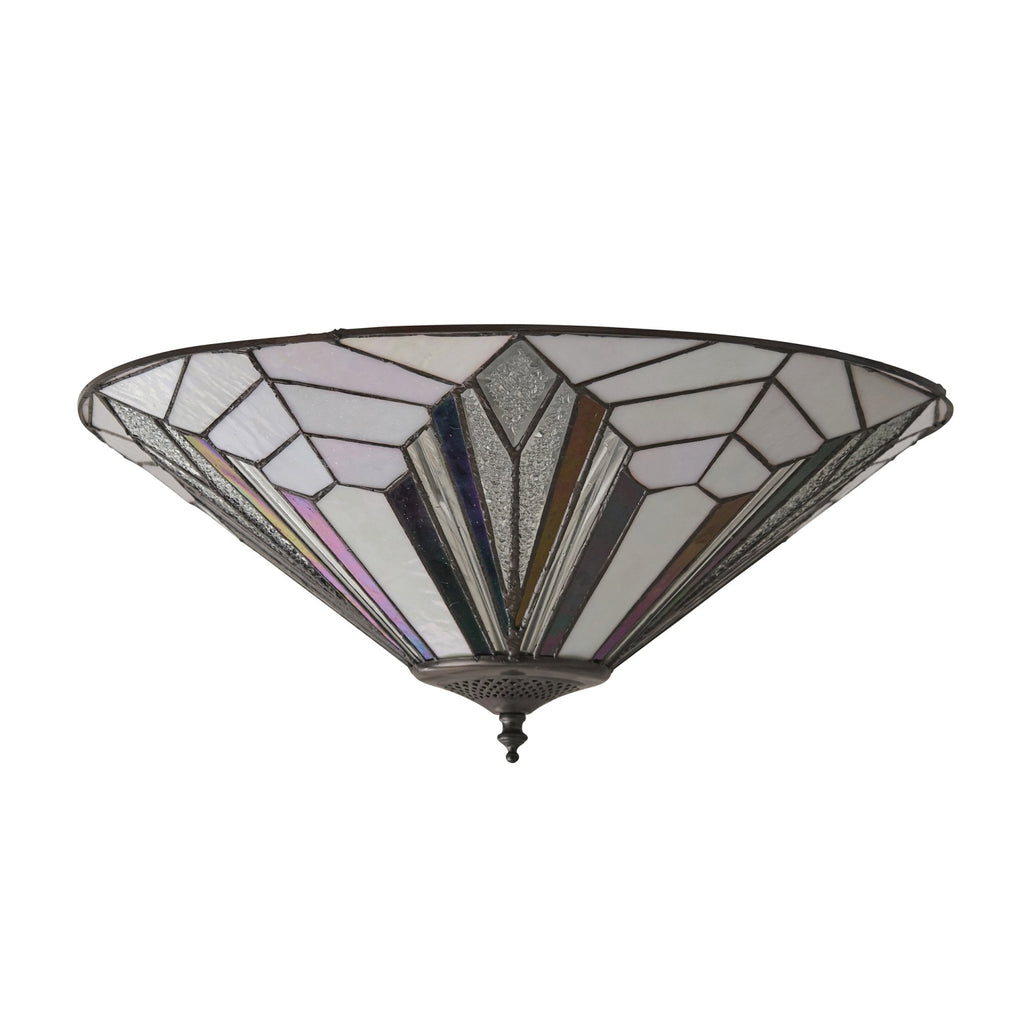 Astoria Tiffany Large Flush Ceiling Light In Art Deco Style 63935