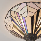 Astoria Tiffany Large Flush Ceiling Light In Art Deco Style 63935