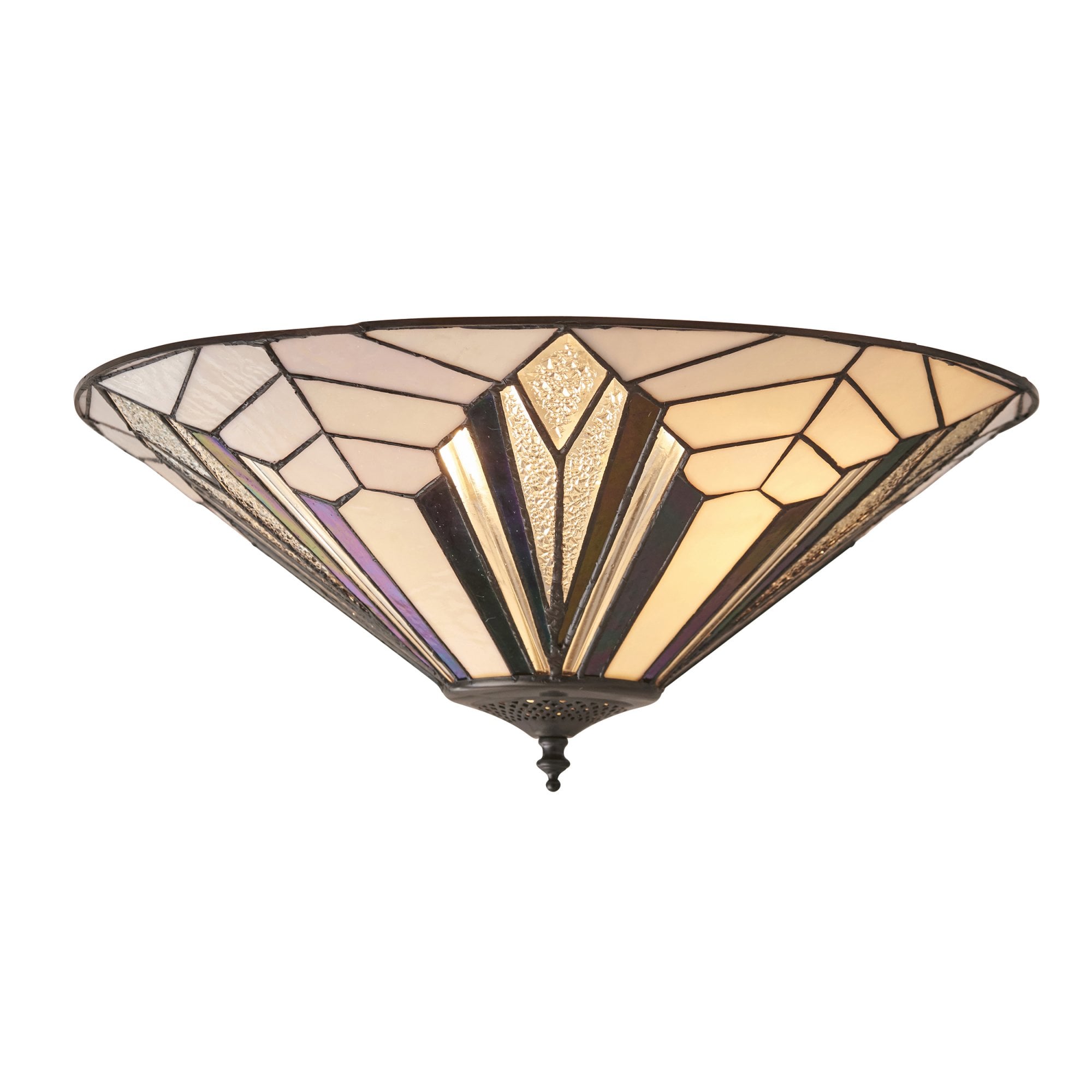 Astoria Tiffany Large Flush Ceiling Light In Art Deco Style 63935