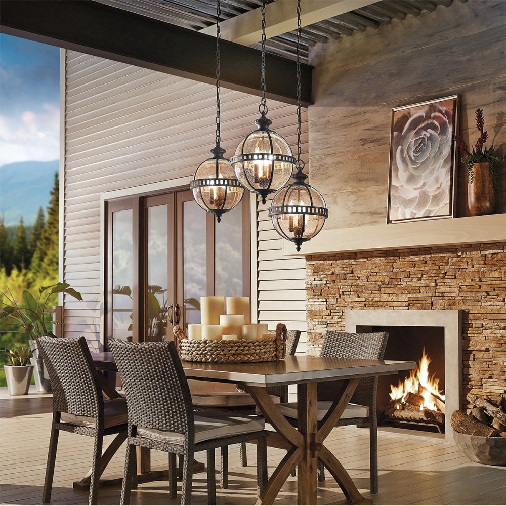 Halleron Ceiling Pendant Light In Londonderry Finish KL/HALLERON/8M