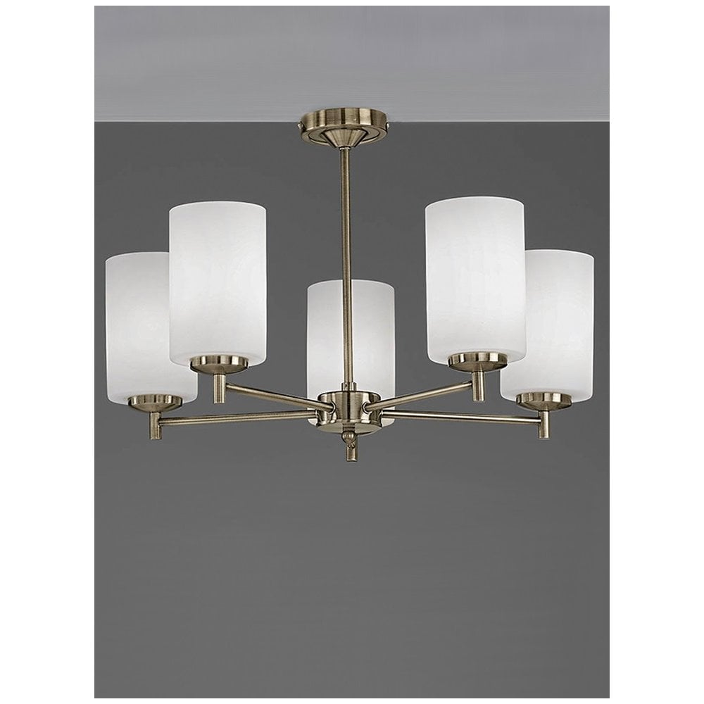 F2272/5 Bronze 5 Light Semi-Flush Ceiling Light