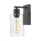 Miu Wall Light In Matt Black Finish With Clear Glass Shade MIU0722
