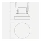 Vancouver Round Ceiling Downlight With Glass Finish 1229003
