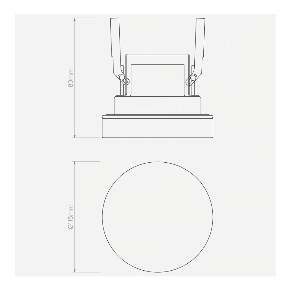 Vancouver Round Ceiling Downlight With Glass Finish 1229003