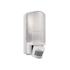 Motion PIR Exterior White Wall Light with Frosted Polycarbonate Diffuser IP44 48740