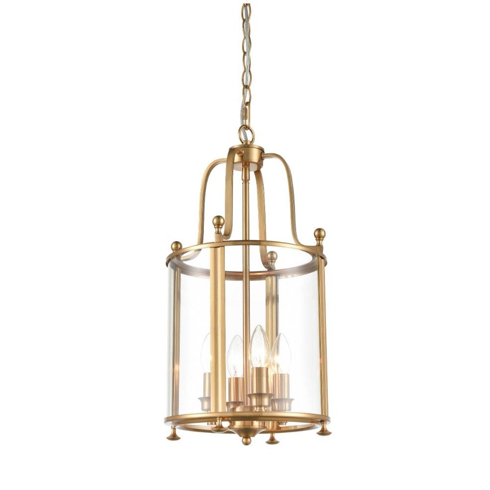 Drayton 4 Light Ceiling Lantern In Antique Gold Finish LA7020-4