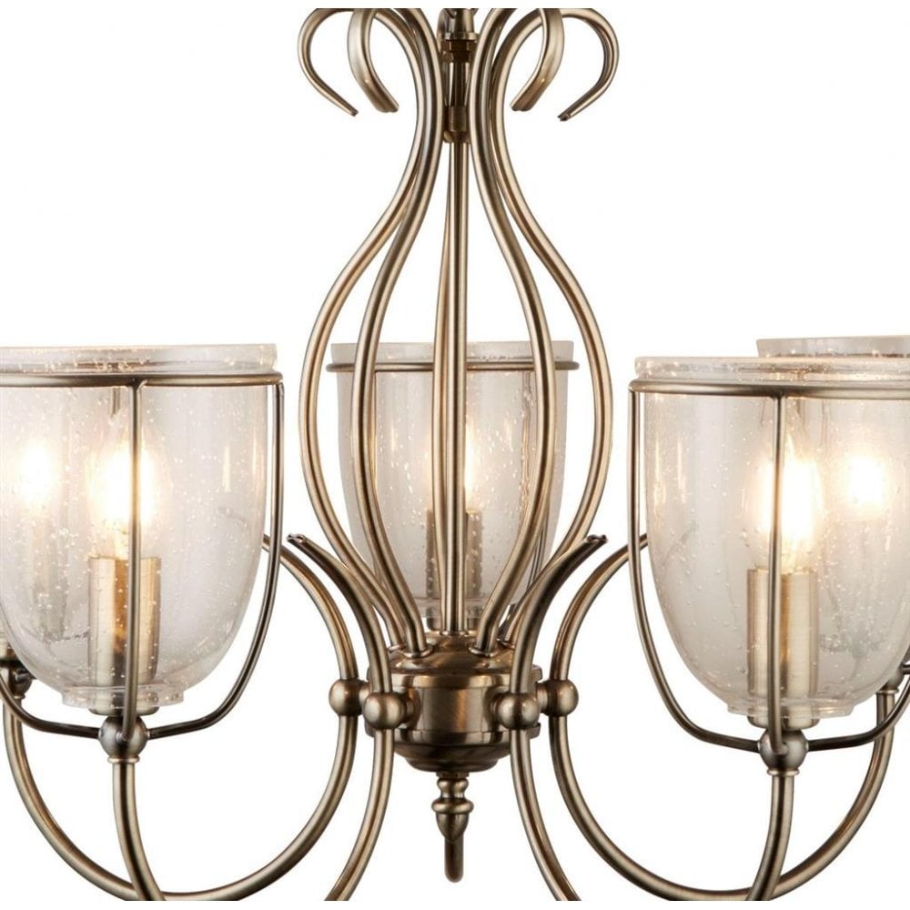 Silhouette 5 Light Ceiling Pendant Light In Antique Brass Finish 6355-5AB