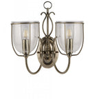 Silhouette 2 Light Wall Light In Antique Brass Finish 6352-2AB