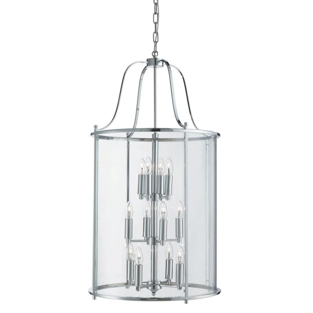 Victorian 12 Light Ceiling Lantern In Chrome Finish 30612-12CC
