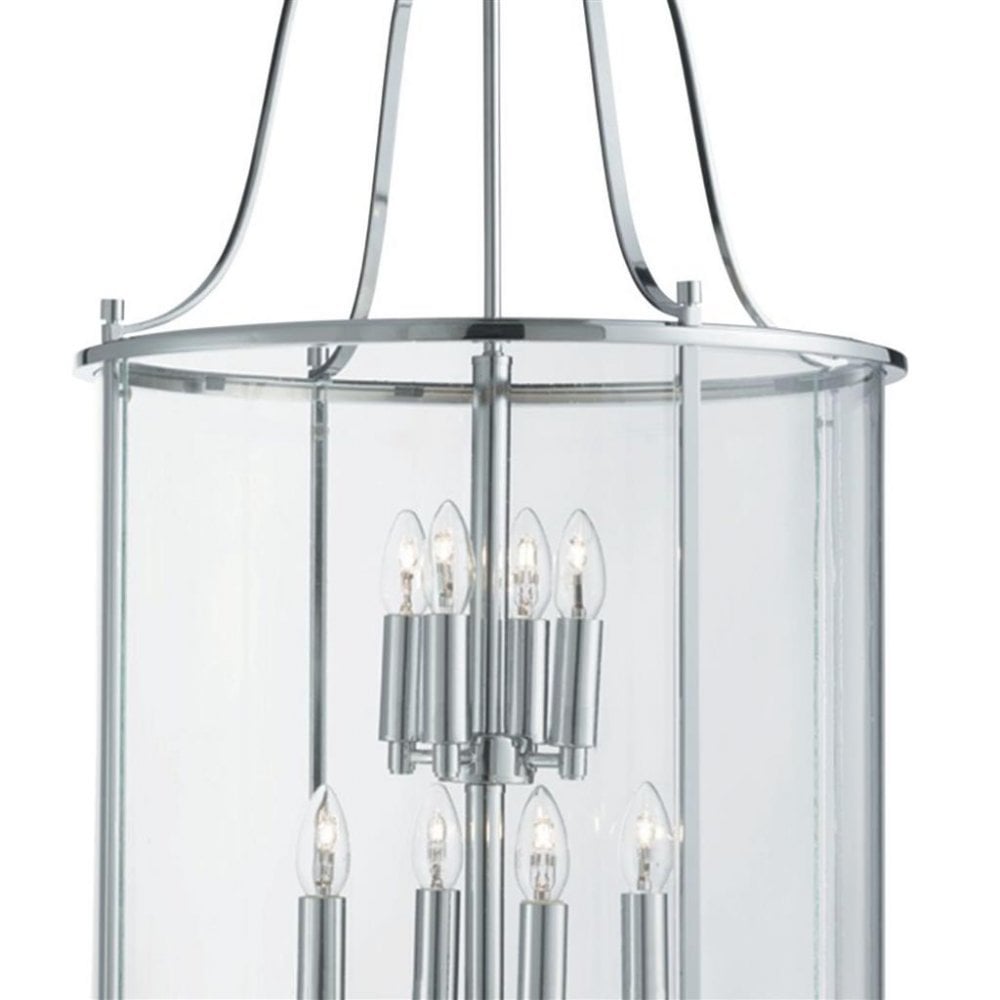 Victorian 12 Light Ceiling Lantern In Chrome Finish 30612-12CC