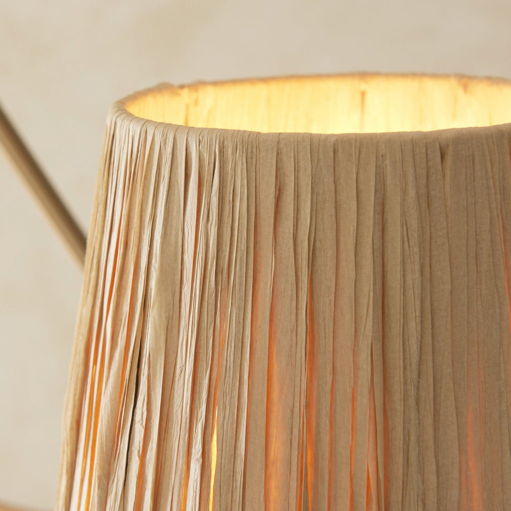Wriggle 3 Light Ceiling Pendant In Aged Brass Finish With Raffia Shades 114213