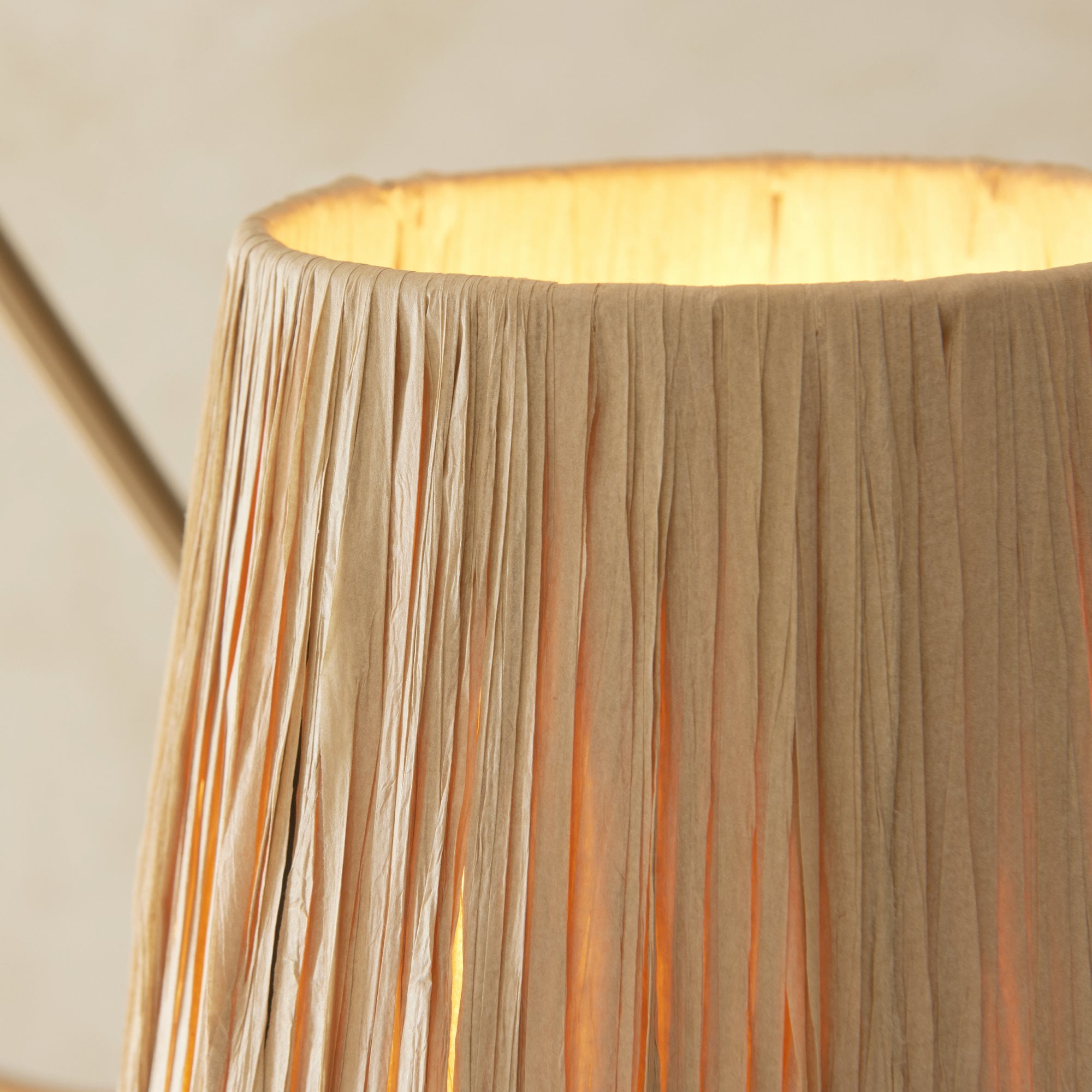 Wriggle 3 Light Ceiling Pendant In Aged Brass Finish With Raffia Shades 114213