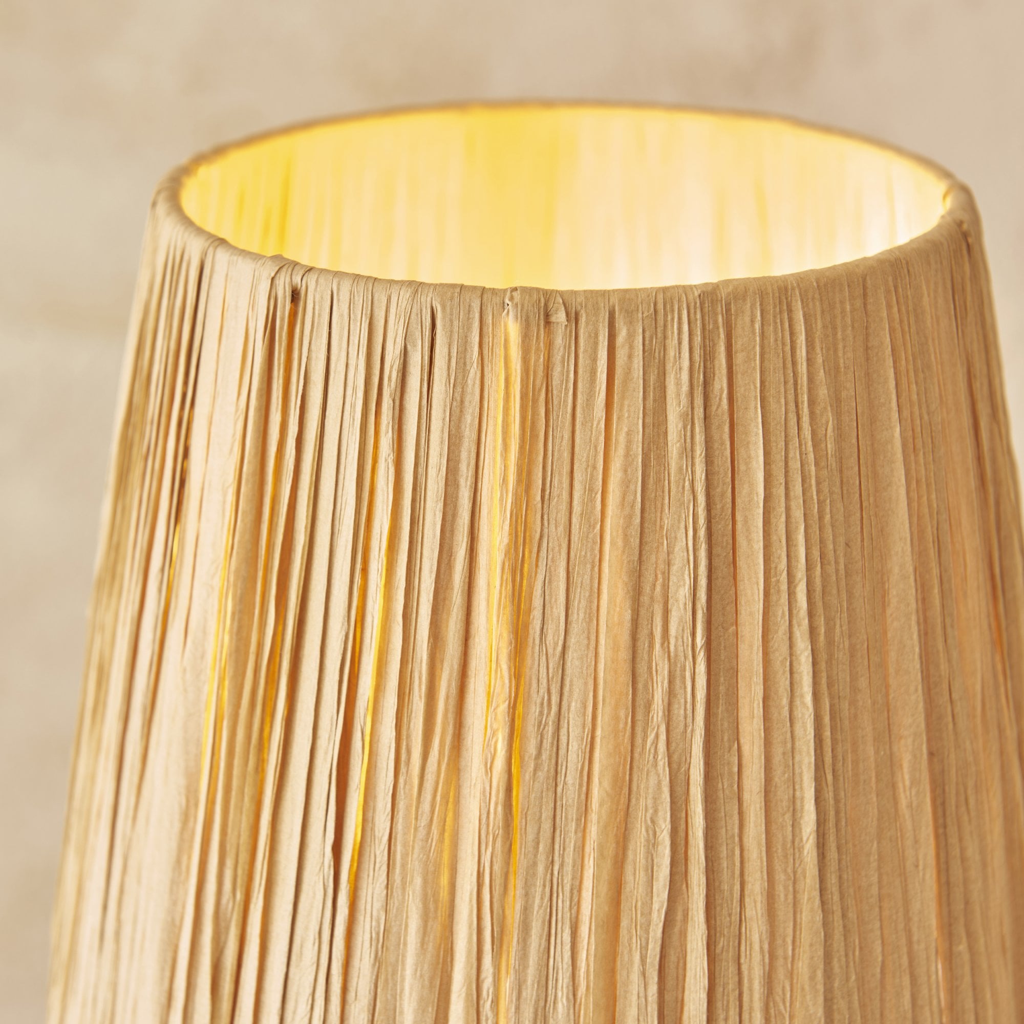 Wriggle Table Lamp In Aged Brass Finish With Raffia Shade 114225
