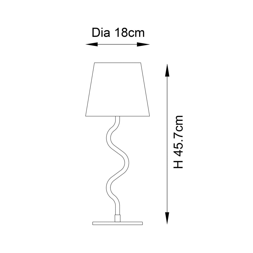 Wriggle Table Lamp In Matt Black Finish With Raffia Shade 100958