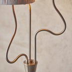 Wriggle 3 Light Floor Lamp In Aged Brass Finish With Raffia Shades 114222
