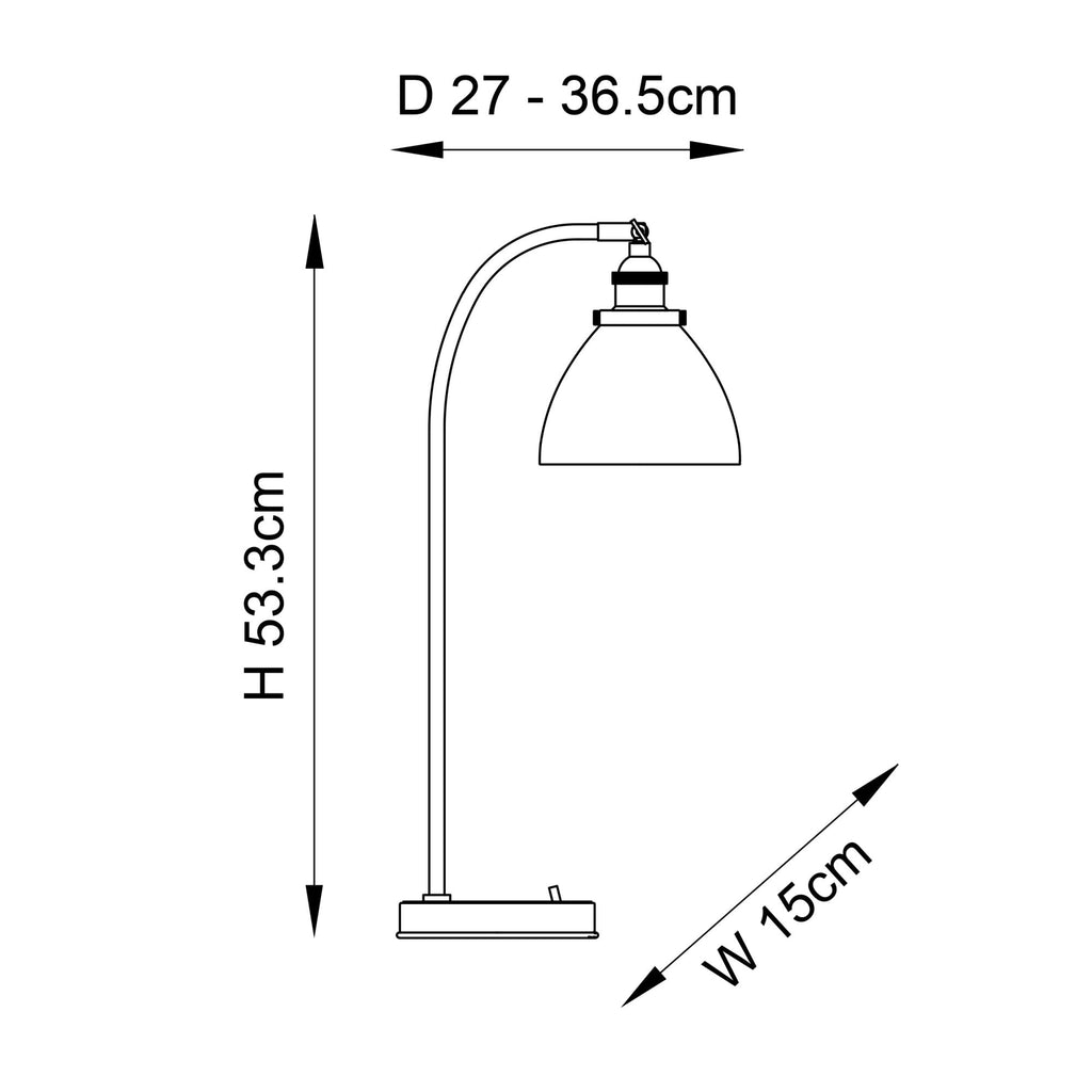 Hansen Retro Table Lamp In Bright Nickel Finish With Clear Glass Shade 97590