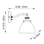 Hansen Retro Wall Light In Bright Nickel Finish With Clear Glass Shade 97589