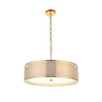 Cordero Stylish 3 Light Ceiling Pendant In Gold Finish With Glass Diffuser 101569