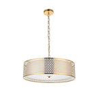 Cordero Stylish 3 Light Ceiling Pendant In Gold Finish With Glass Diffuser 101569