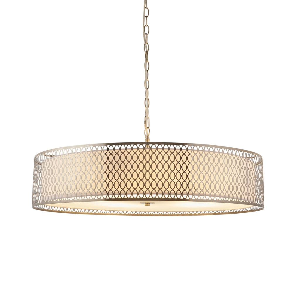 Cordero Stylish 5 Light Ceiling Pendant In Satin Nickel Finish With Glass Diffuser 112758