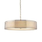 Cordero Stylish 5 Light Ceiling Pendant In Satin Nickel Finish With Glass Diffuser 112758