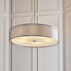 Cordero Stylish 5 Light Ceiling Pendant In Satin Nickel Finish With Glass Diffuser 112758