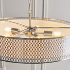 Cordero Stylish 5 Light Ceiling Pendant In Satin Nickel Finish With Glass Diffuser 112758