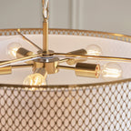 Cordero Stylish 5 Light Ceiling Pendant In Gold Finish With Glass Diffuser 113421