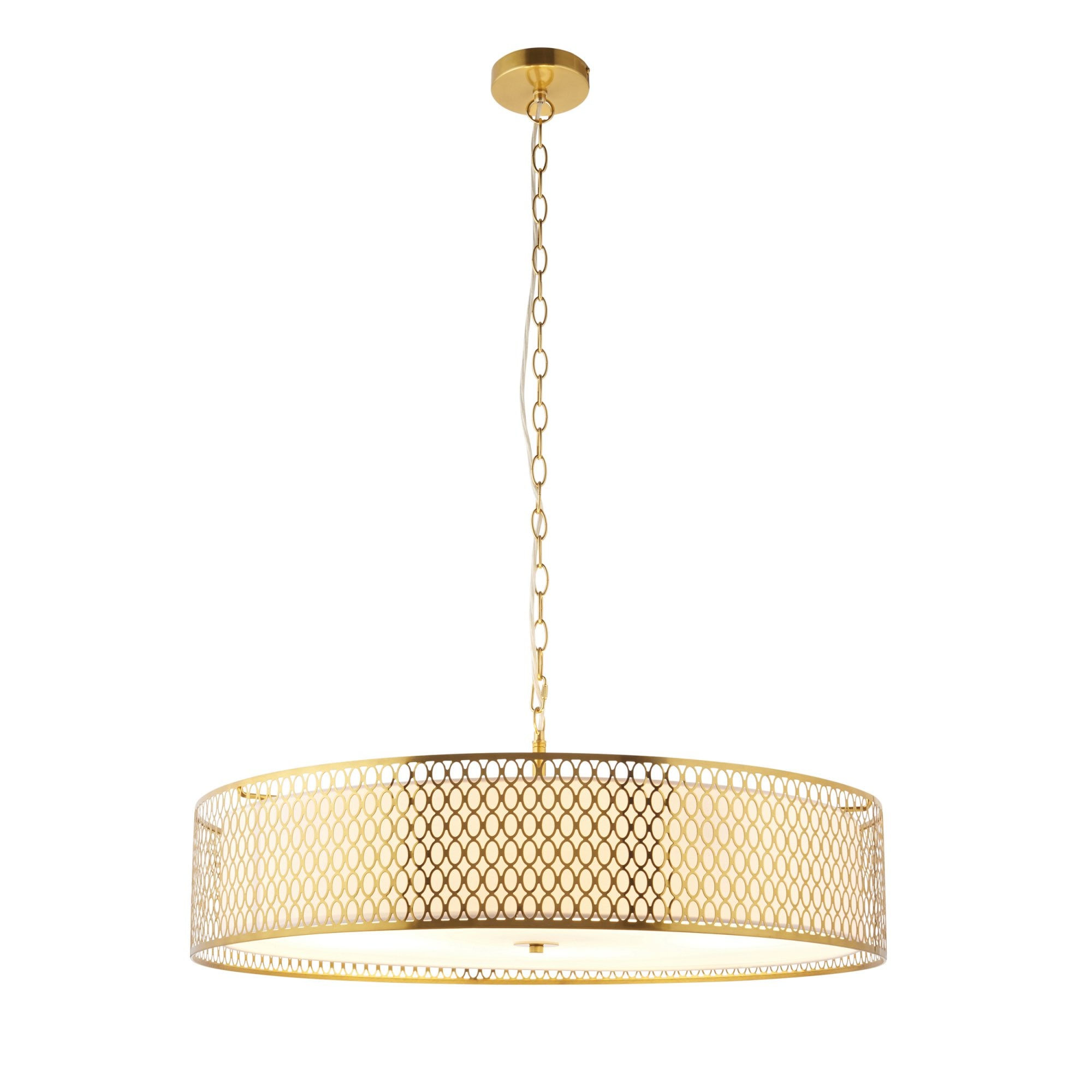 Cordero Stylish 5 Light Ceiling Pendant In Gold Finish With Glass Diffuser 113421