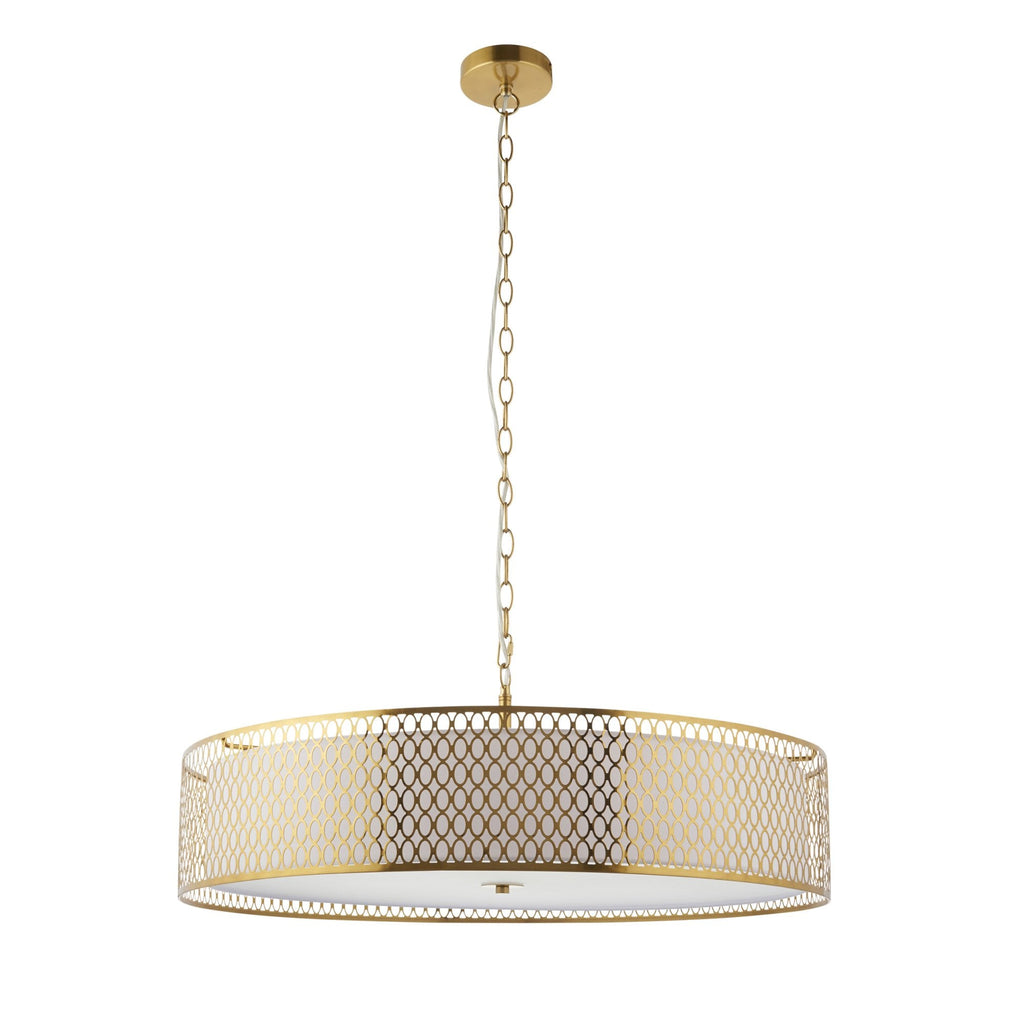 Cordero Stylish 5 Light Ceiling Pendant In Gold Finish With Glass Diffuser 113421