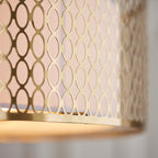 Cordero Stylish 3 Light Flush Ceiling Light In Gold Finish With Glass Diffuser 101568