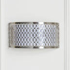 Cordero Stylish Wall Light In Satin Nickel Finish With Glass Diffuser 113263