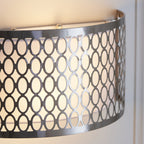 Cordero Stylish Wall Light In Satin Nickel Finish With Glass Diffuser 113263