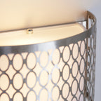 Cordero Stylish Wall Light In Satin Nickel Finish With Glass Diffuser 113263