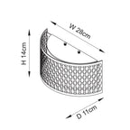 Cordero Stylish Wall Light In Satin Nickel Finish With Glass Diffuser 113263