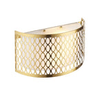 Cordero Stylish Wall Light In Gold Finish With Glass Diffuser 113423