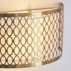 Cordero Stylish Wall Light In Gold Finish With Glass Diffuser 113423