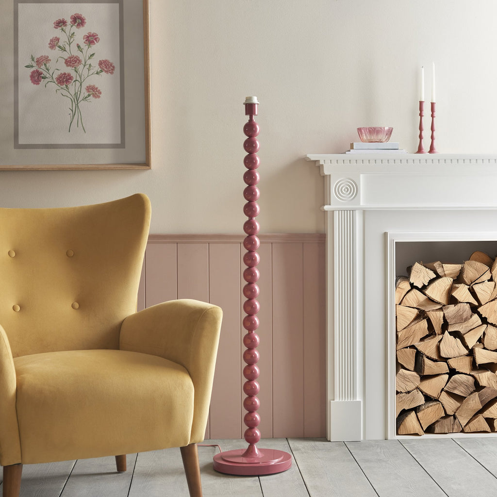 Higgledy Floor Lamp Base In Gloss Pink Clay Finish 111283