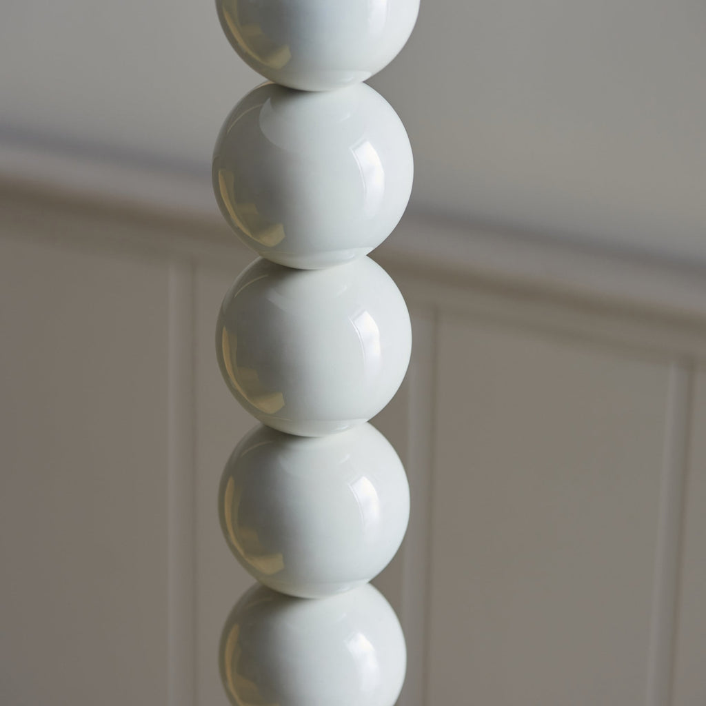 Higgledy Floor Lamp Base In Gloss Almond White Finish 113860