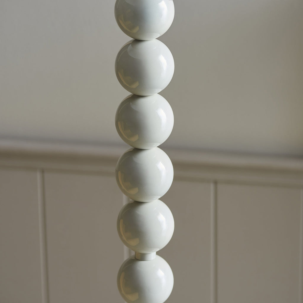Higgledy Floor Lamp Base In Gloss Almond White Finish 113860