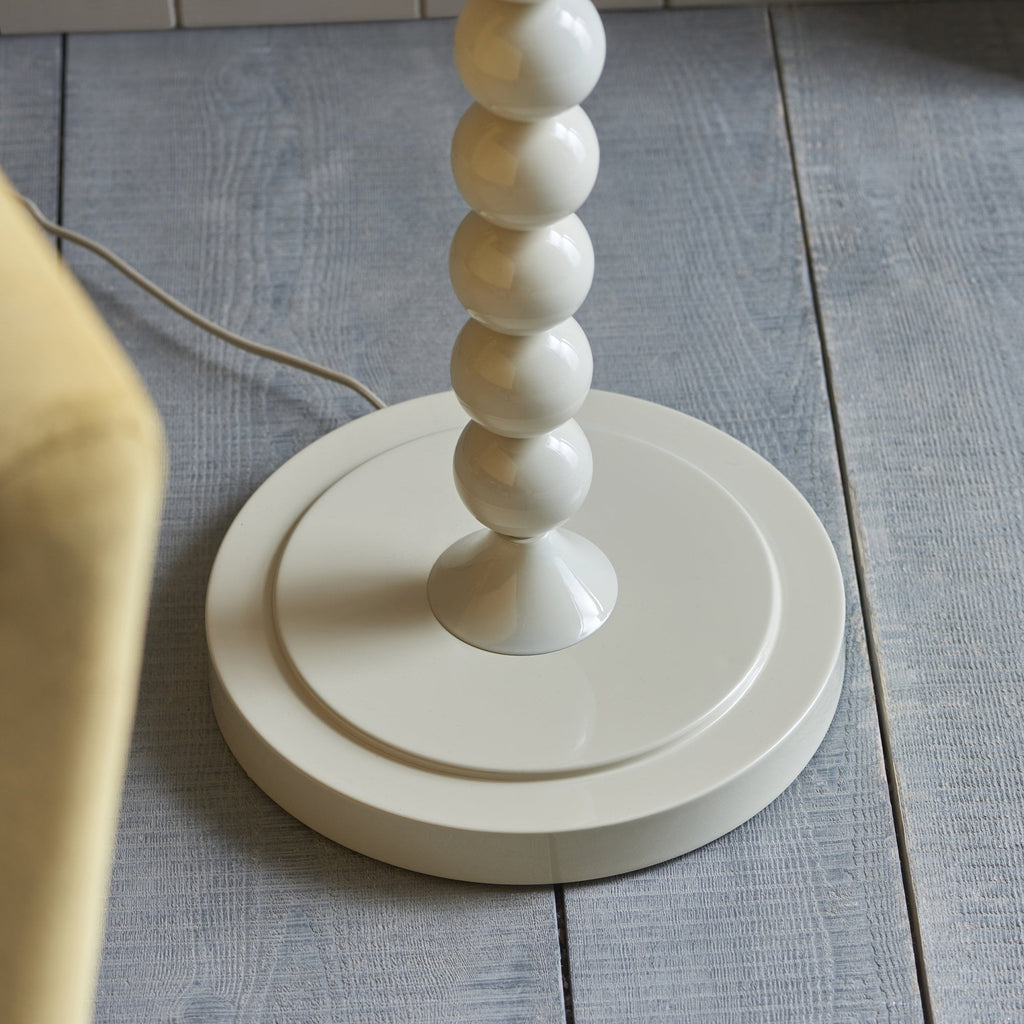 Higgledy Floor Lamp Base In Gloss Almond White Finish 113860