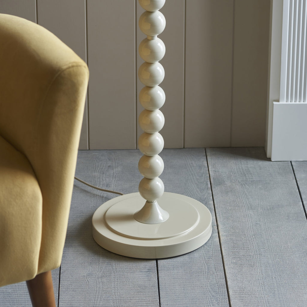 Higgledy Floor Lamp Base In Gloss Almond White Finish 113860
